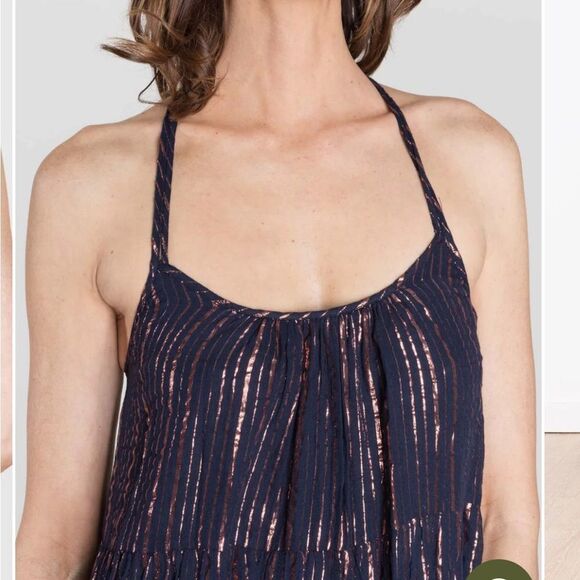 Ulla Johnson Samara dress midnight navy bronze 4 boho lined - Picture 5 of 9